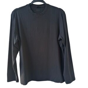 Quince Black Long Sleeve Crew Neck T Shirt Basic Top Women Small Cotton Modal